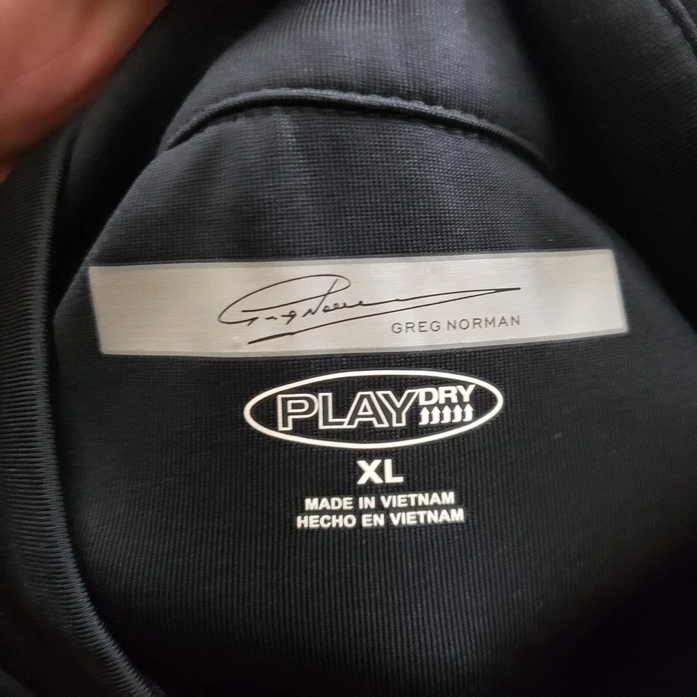 Greg Norman Sweater Mens Extra Large Black Outdoors Lightweight‎ Golf Zip Adult